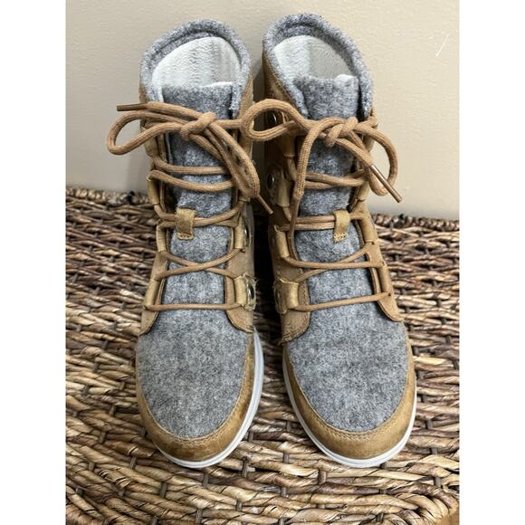 Sorel Boots Womens Explorer Joan Insulated Snow Boot Brown Suede 7.5 - Picture 6 of 9